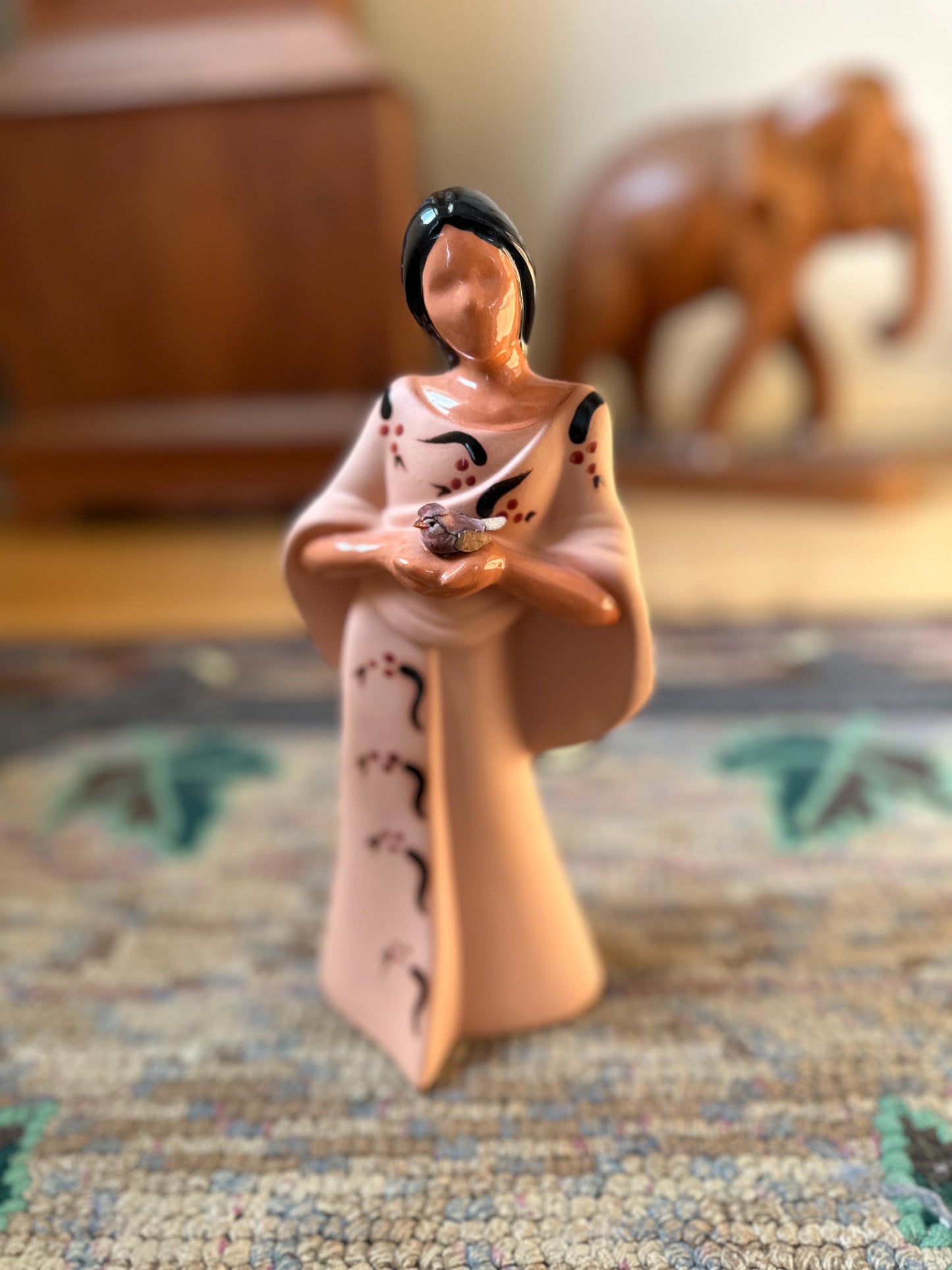 Rene Youngblood Native American Woman Pottery Sculpture Arizona Sculpture