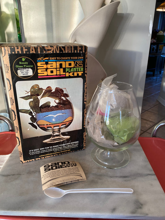 70s Vintage Sand & Soil Planter Kit by Leonard Creations, Scenic Sand Art and Creative Sand Design Instructions