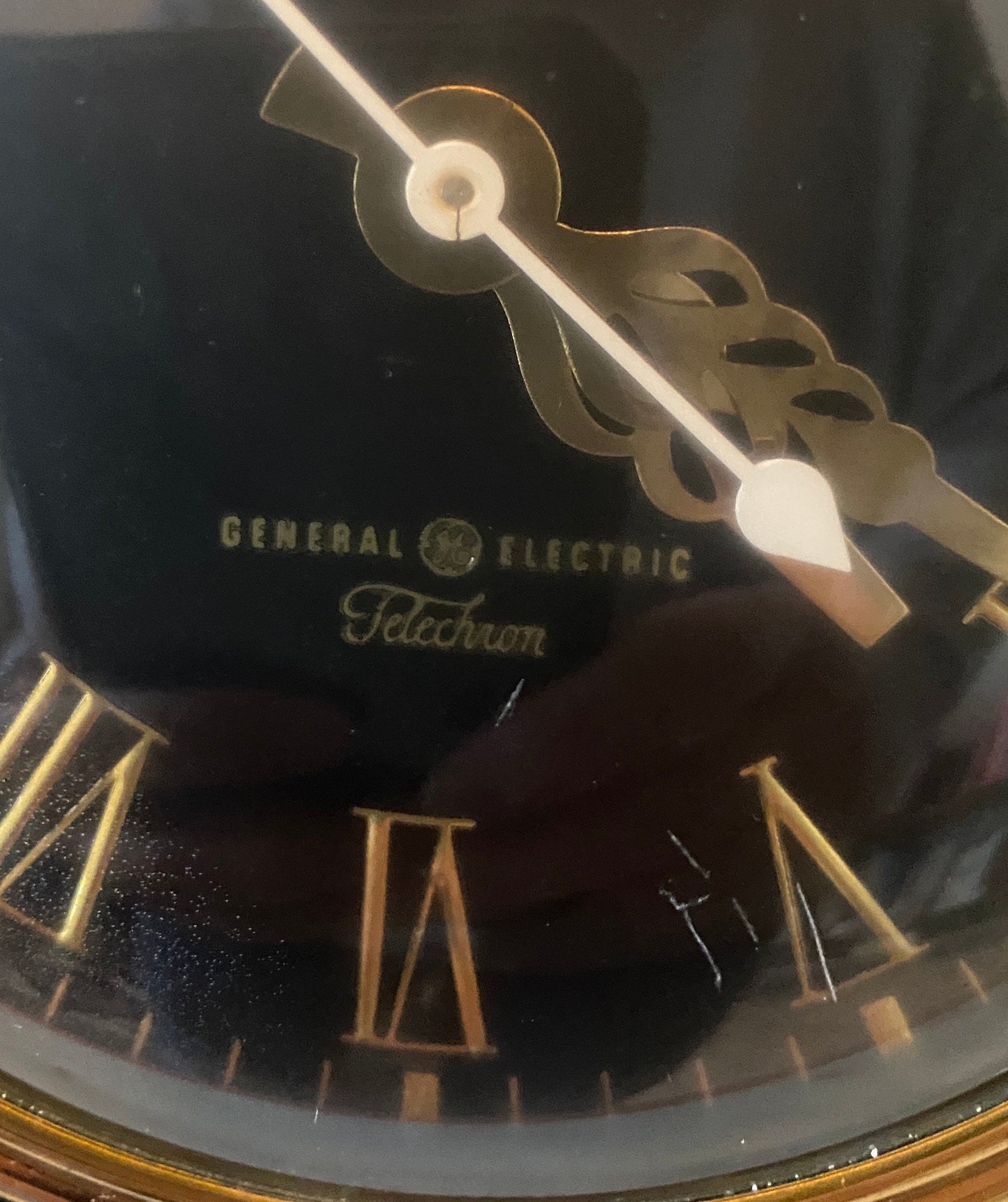 Vintage General Electric Telechron Wall Clock 2H60  | Mid Century Wall Clock | Kitchen Wall Clock | Scroll MCM Design