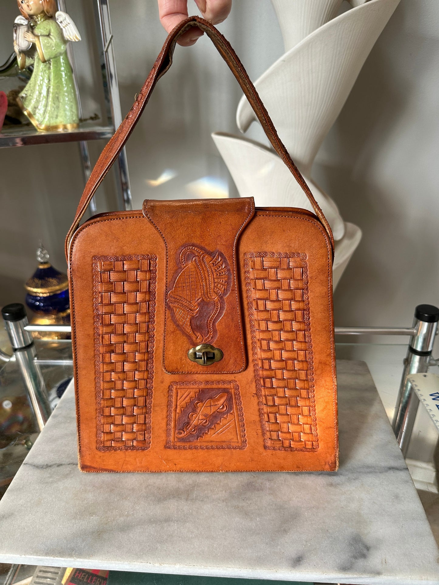 Vintage Hand Tooled 1960’s Mexican or Western Handbag