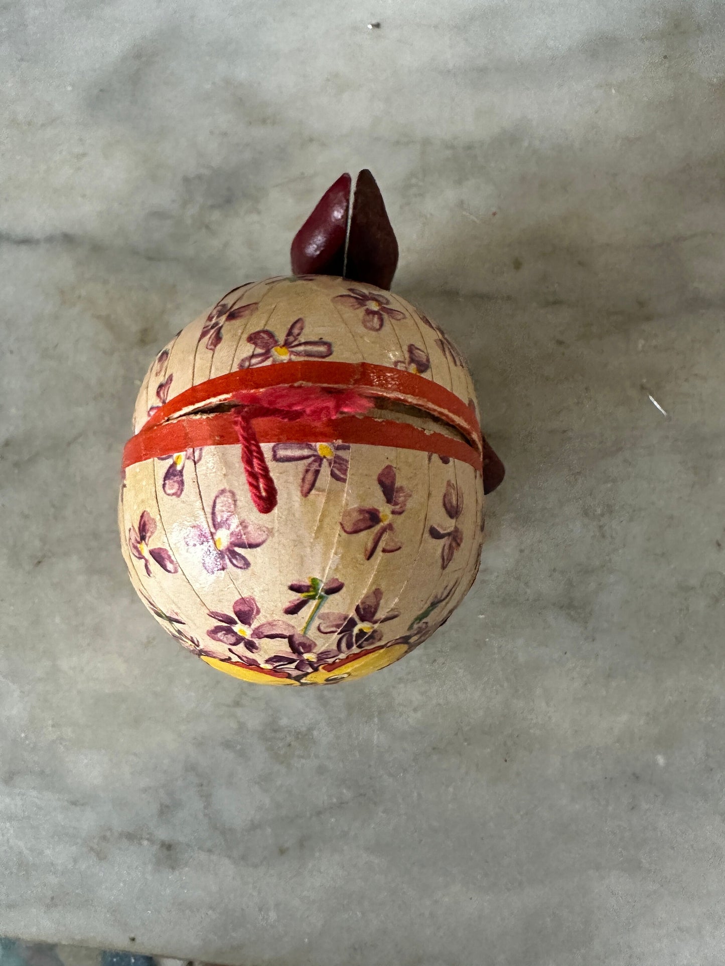 Vintage Made in West Germany Paper Mache Easter Egg Container - A Charming Addition to Your Spring Display- Stand not Included