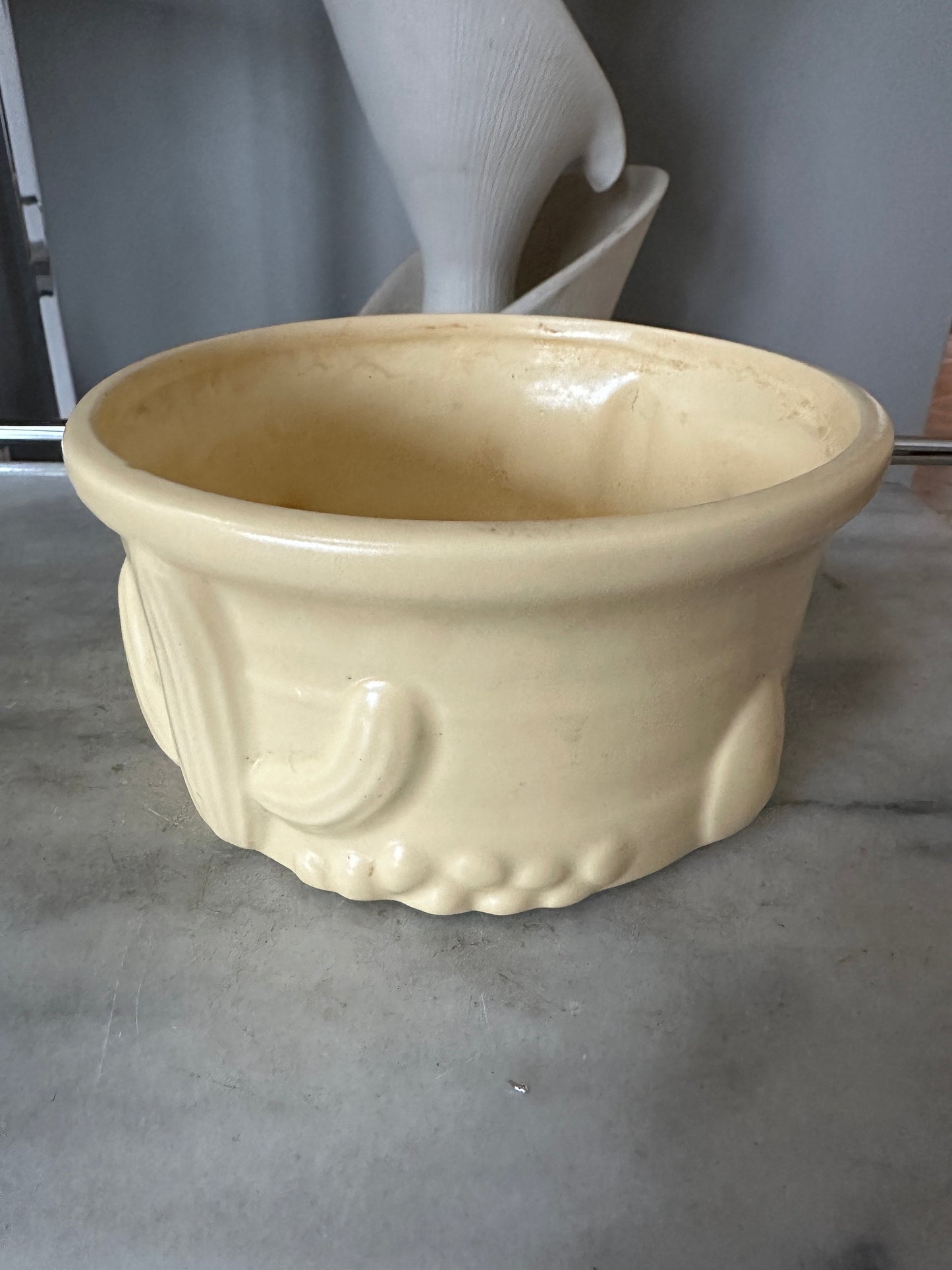 Rare Vintage Haeger USA Ivory Cactus Planter Bowl