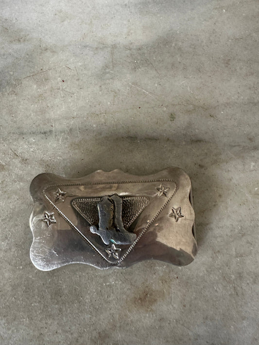 Vintage Western belt buckle…Cowboy Boots buckle...Chamber's Belt Co.