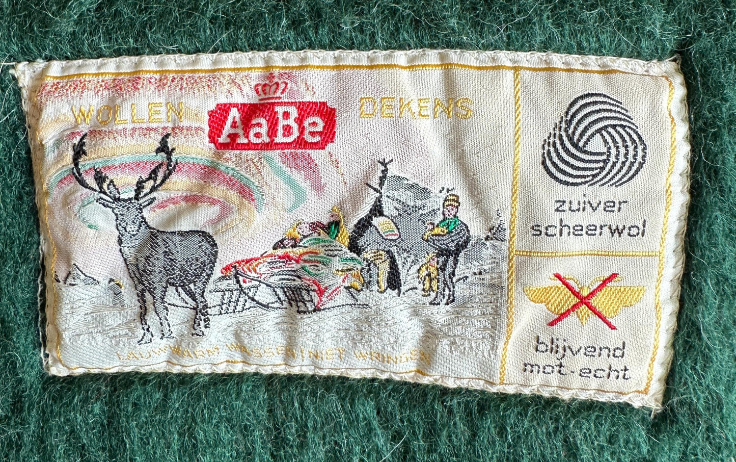 Lebber  Vintage wool plaid  blanket 100% pure new wool from Aabe | 90” x 90”