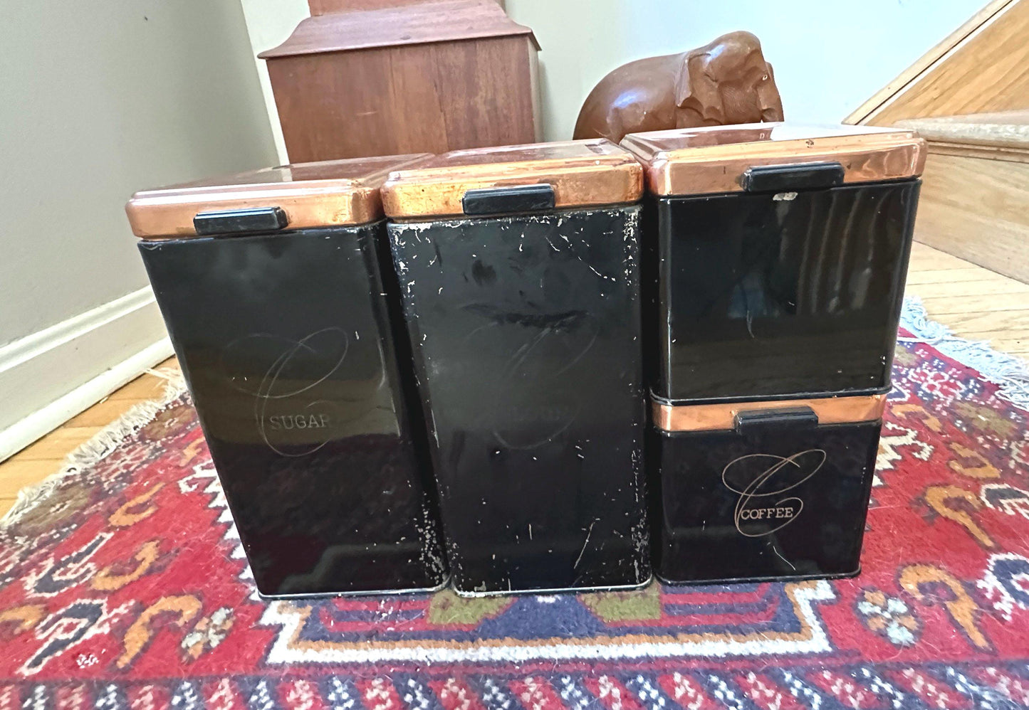 Vintage Mid-Century Ransburg Canisters